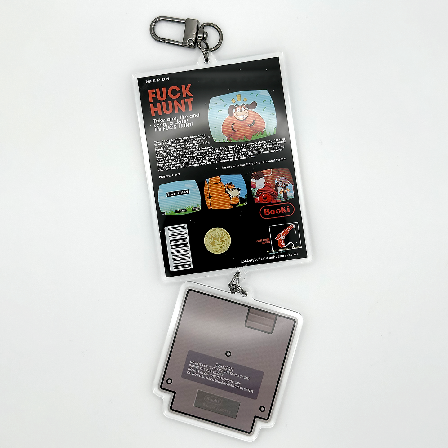 fuck hunt charm keychain