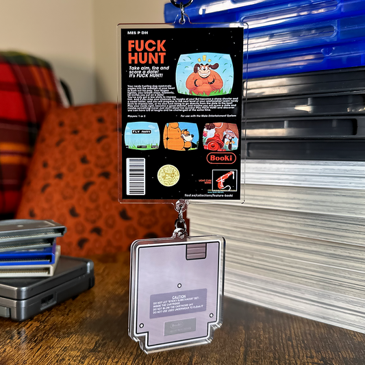 fuck hunt charm keychain