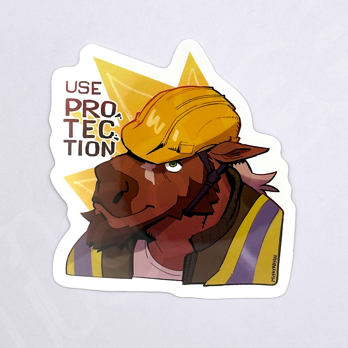 use protection advice sticker