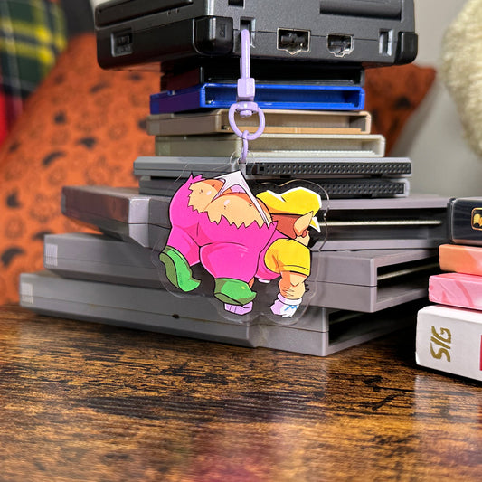 warring plumber keychain