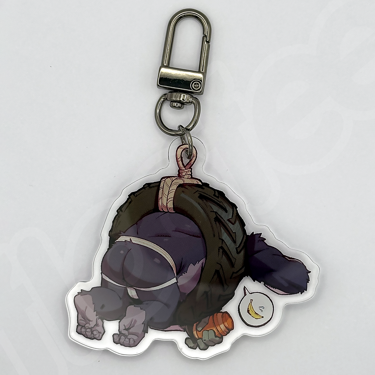 gorilla scientist keychain