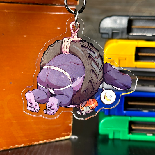 gorilla scientist keychain