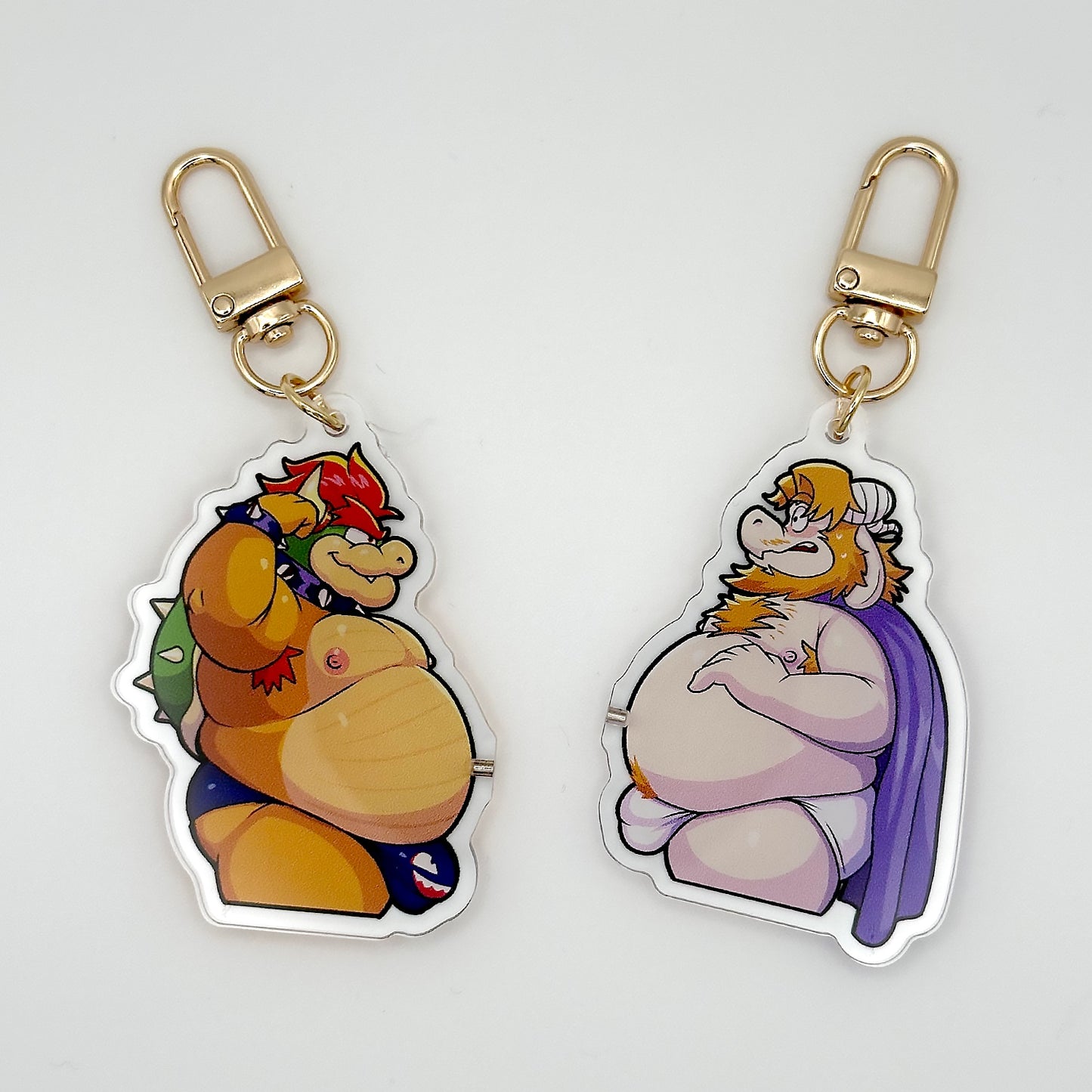 belly bumpin' magnet keychain set