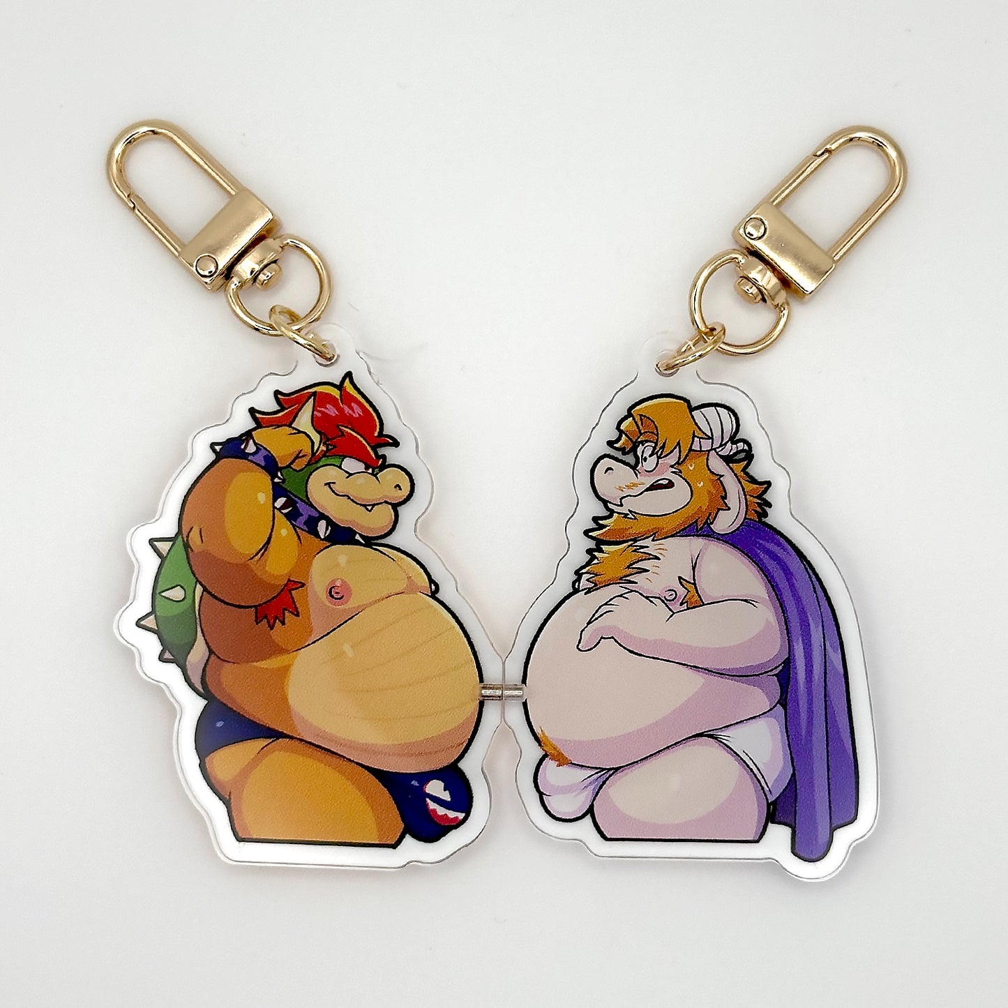 belly bumpin' magnet keychain set