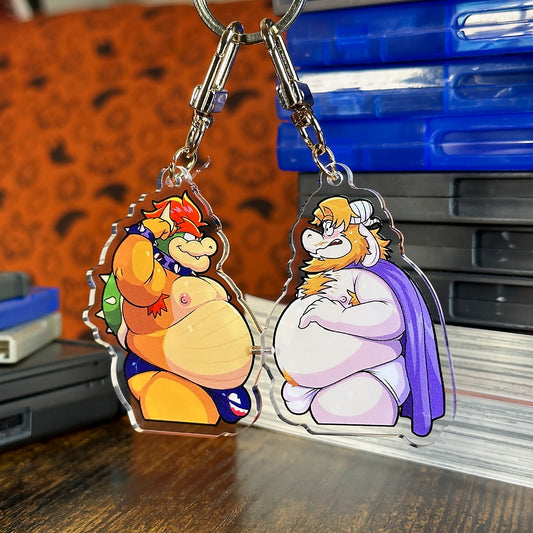 belly bumpin' magnet keychain set