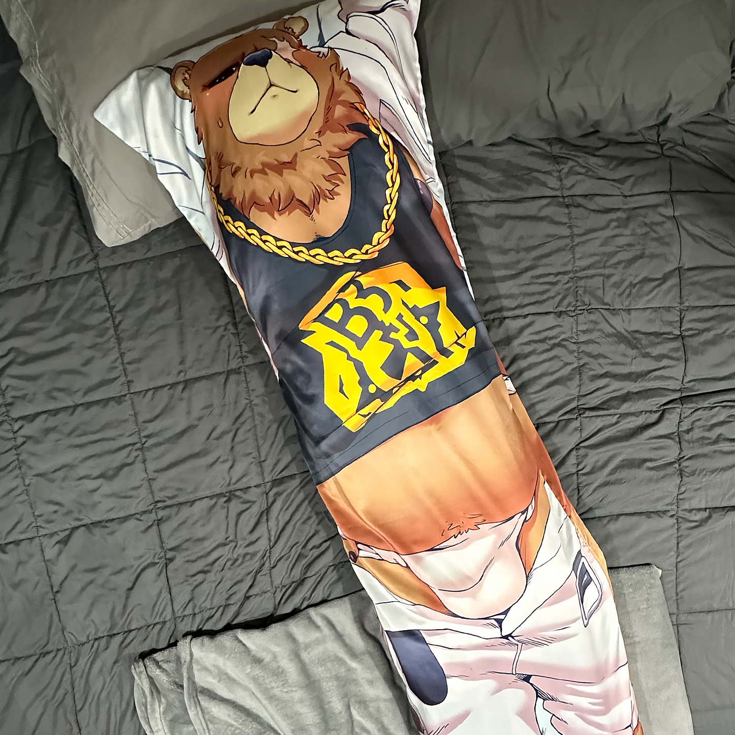 finance bear dakimakura pillowcase