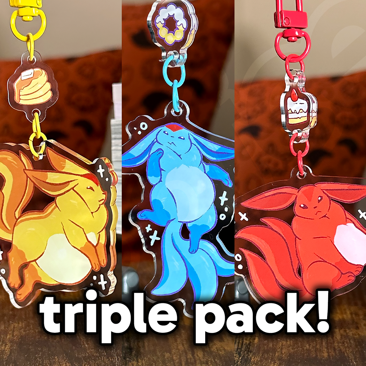 tasty treats summon keychain set