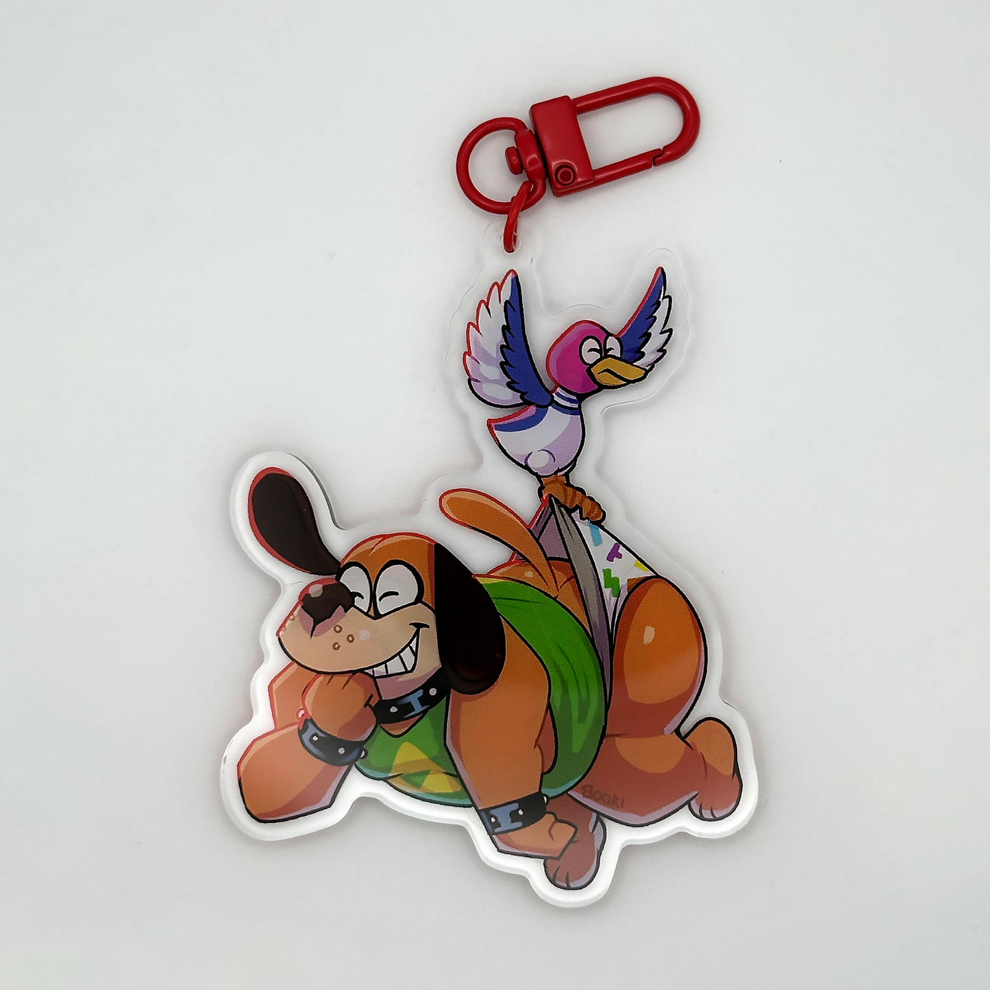 duck and dog keychain