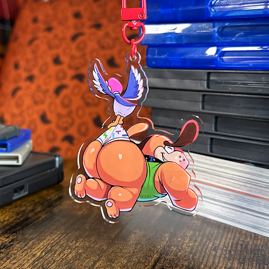 duck and dog keychain