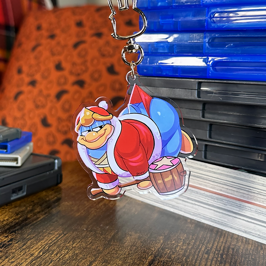 penguin king keychain