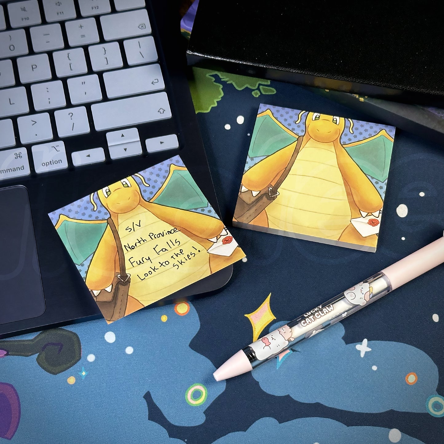 mail dragon sticky notes