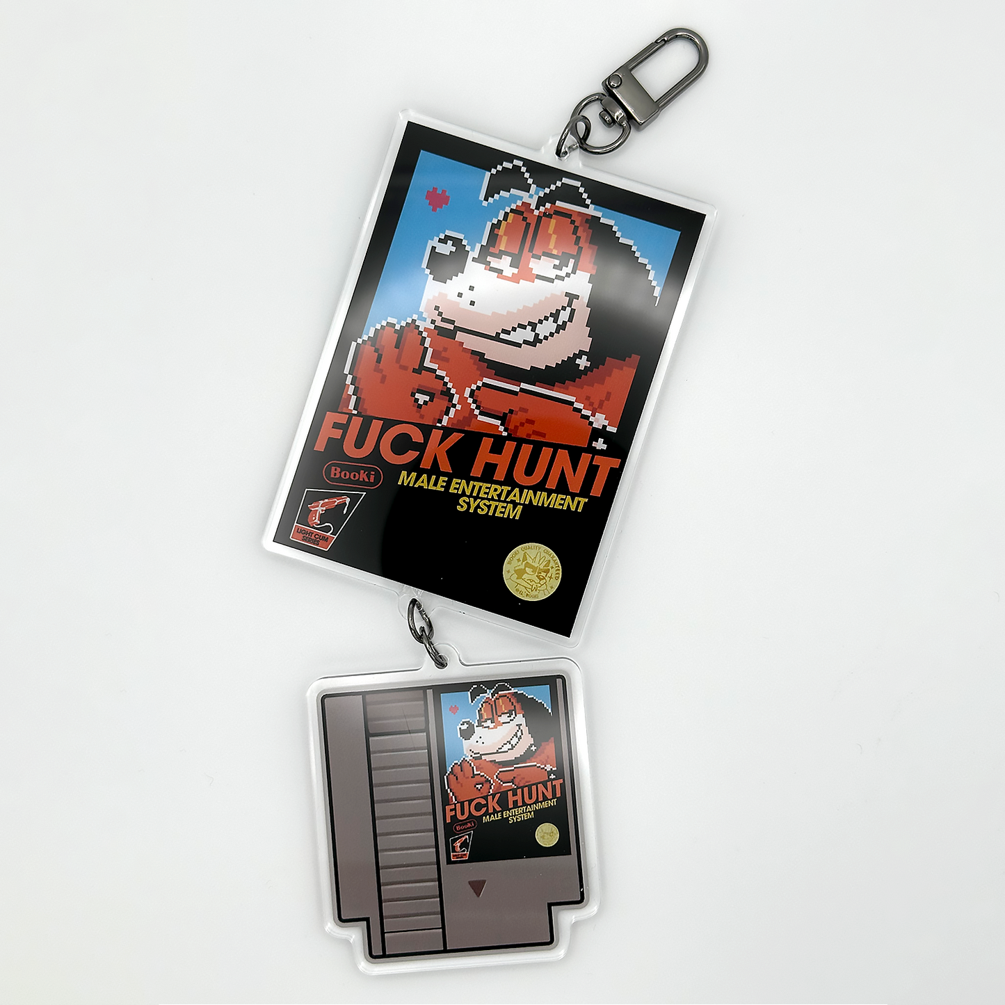 fuck hunt charm keychain