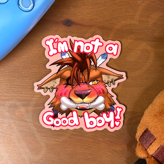 not a good boy sticker