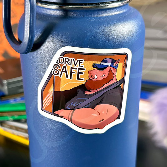 drive safe advice sticker