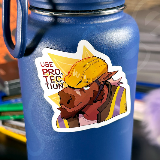 use protection advice sticker