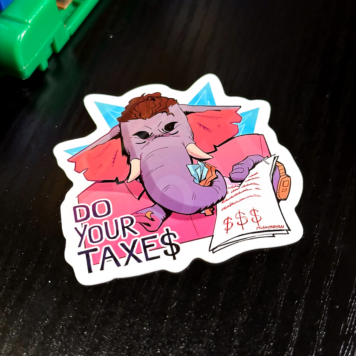 do your taxes advice sticker