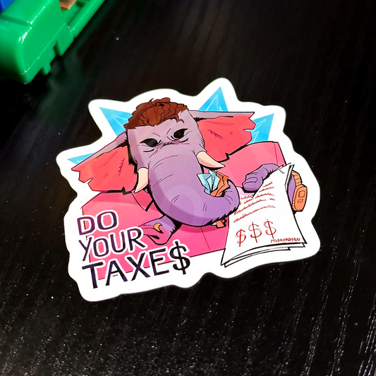 do your taxes advice sticker