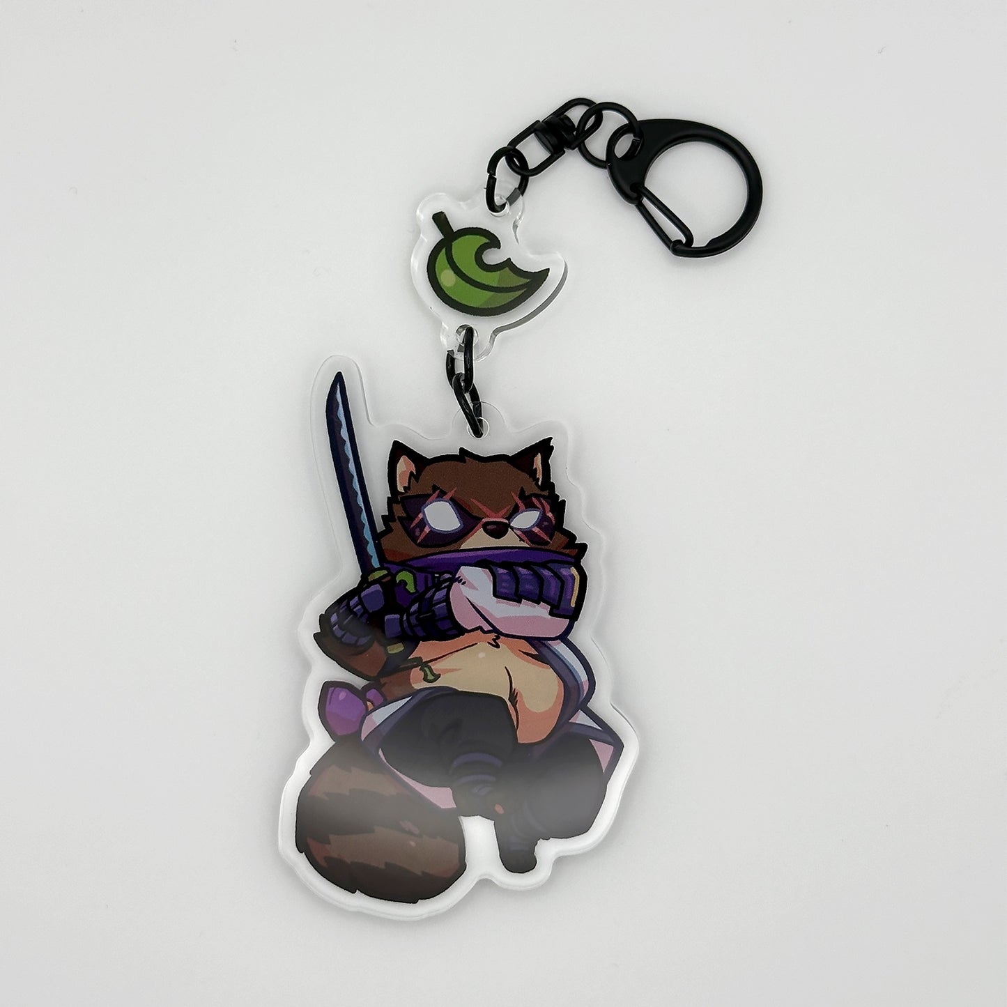 battle tanuki charm keychain