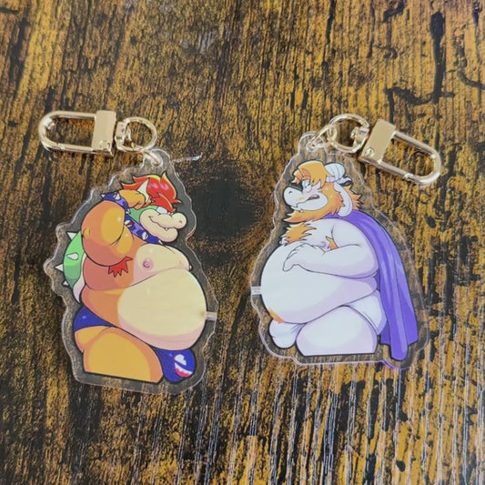 belly bumpin' magnet keychain set
