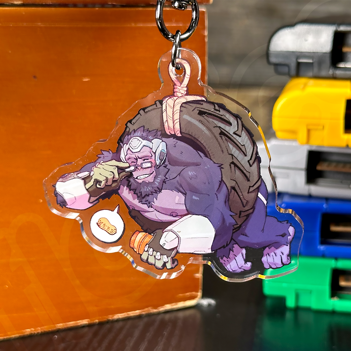 gorilla scientist keychain